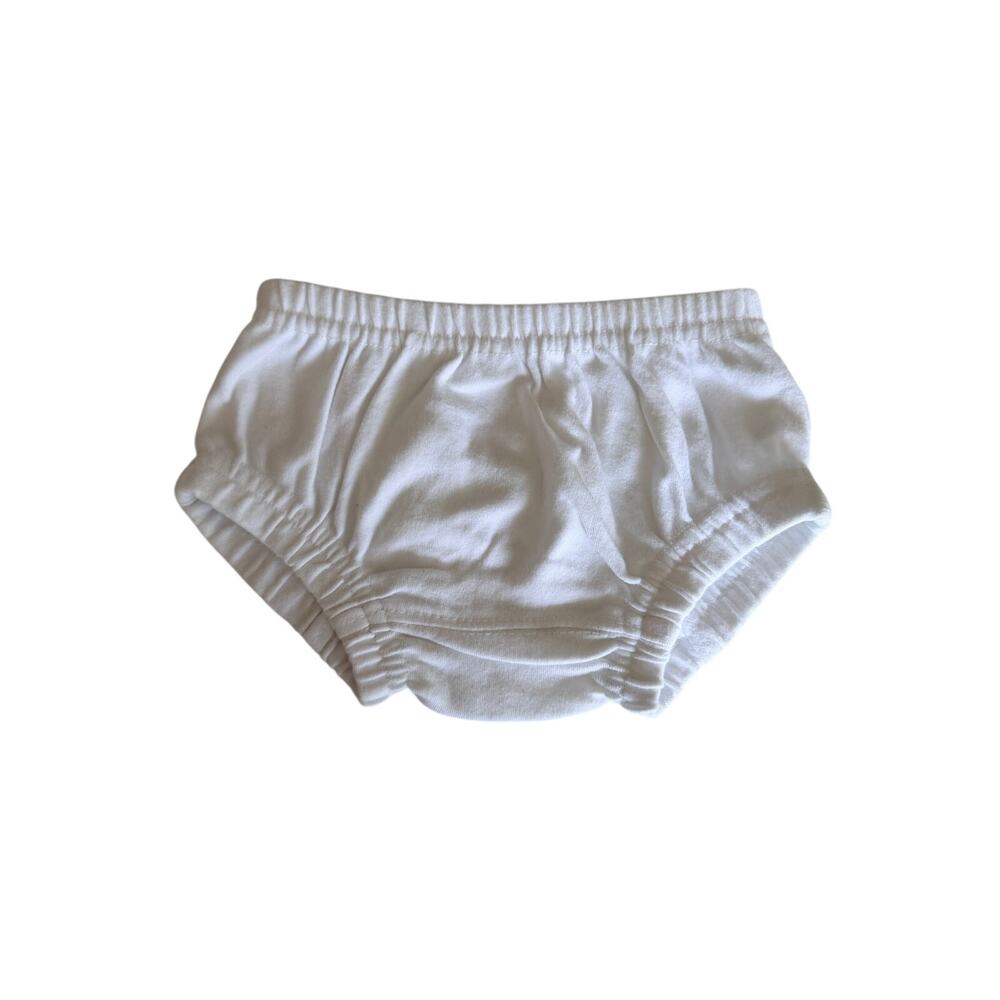 Baby Jay White Cotton Bloomer Shorts for Baby (0-3 Months)